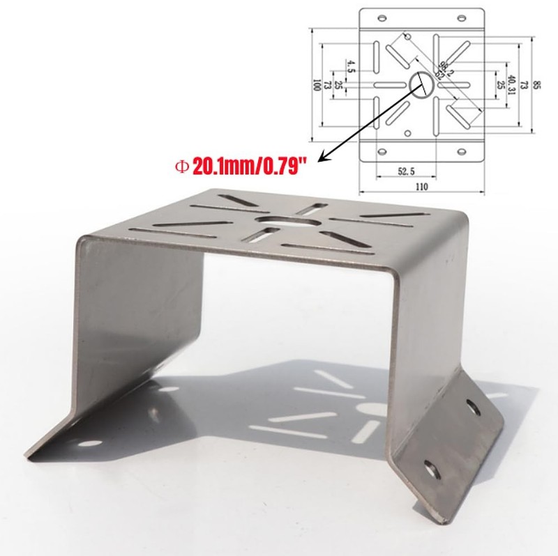 CCTV Security Camera Corner Mount Bracket, Stainless Steel Wall Corner Adapte... gallery