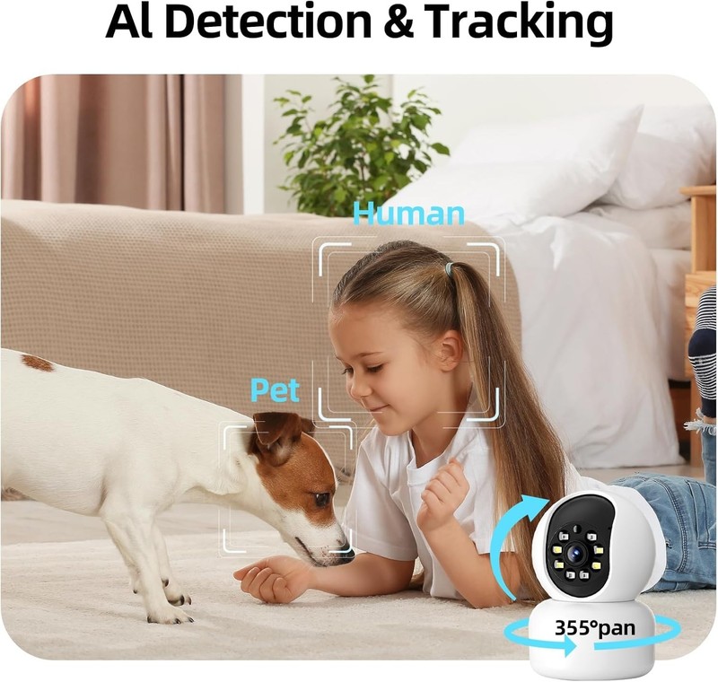 Smart Home Compatible Hawkray 2K Security Camera - Color Night Vision & Alerts gallery