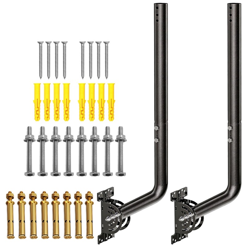 28" Heavy Duty Adjustable Antenna Wall Mount – Iron Spray Paint J-Pole Solid ...
