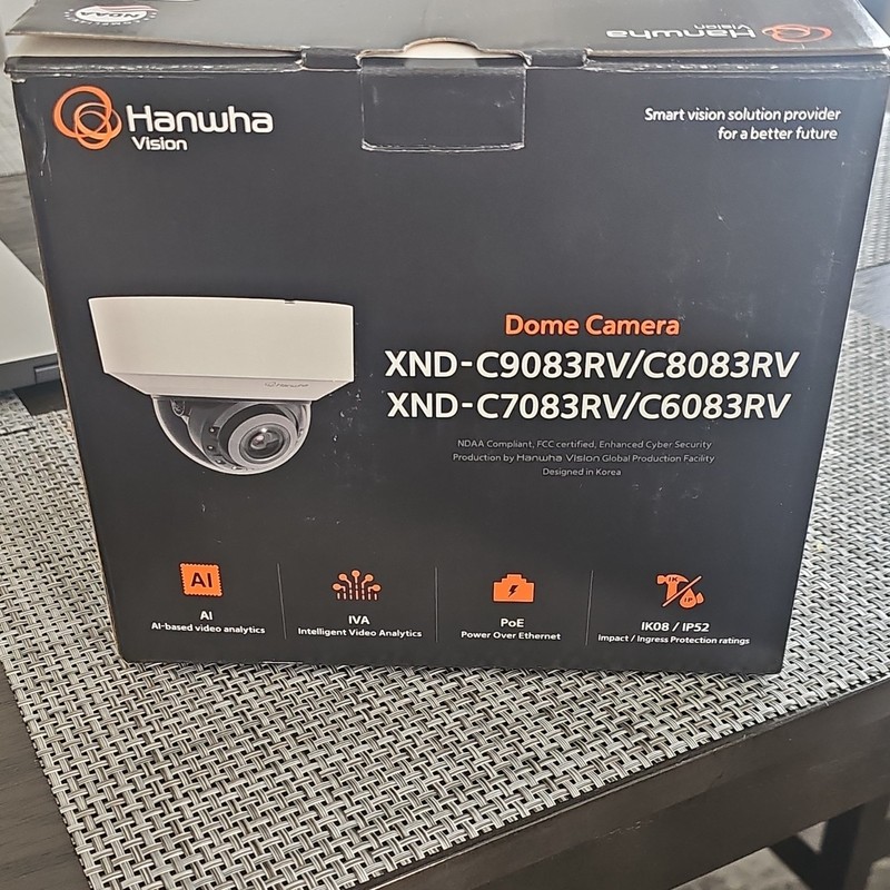 Hanwha Vision Dome Camera IP/Network PoE 8MP AI Analytics Indoor/Outdoor Models
