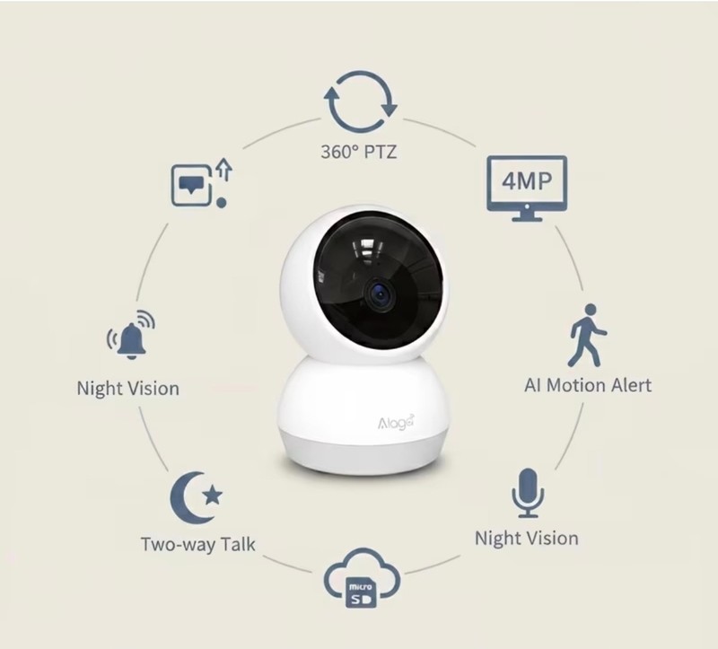 2K 4MP Indoor Security Camera with AI Tracking – No SD Card Included gallery