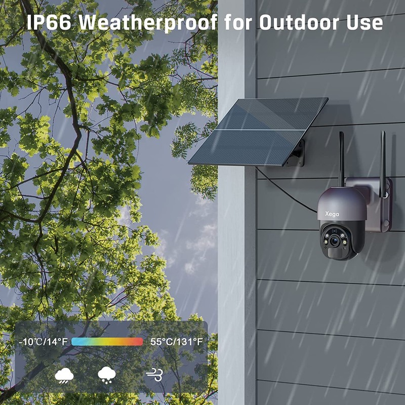 4G LTE Cellular Security Camera with 20W Solar Panel, 2K HD Color Night Vision gallery