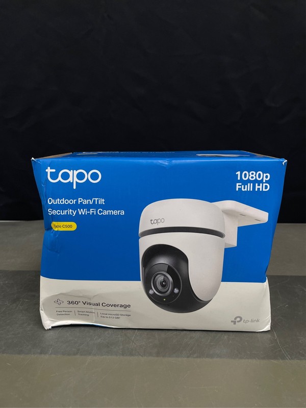 Tapo 1080P Outdoor Wired Pan/Tilt Security Wi-Fi Camera, 360° View, Motion Track
