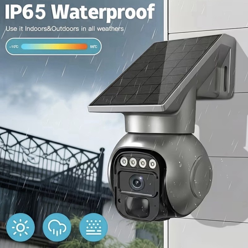 Outdoor Wireless Security Camera.PTZ Solar Wireless Security AI Human Detection