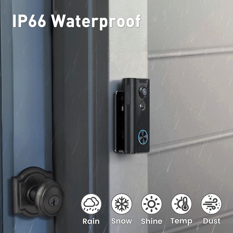 Wireless 2K Video Doorbell Camera with Chime, 2-Way Audio, Night Vision, Alexa/G gallery