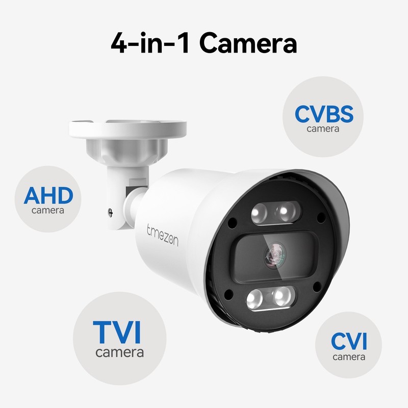 1080p 4in1 Wired Home CCTV 100FT Home Camera Outdoor Waterproof Night View gallery