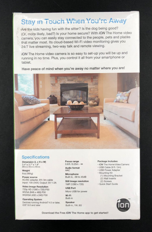 Ion The Home Wi-Fi Wired Video Camera - NEW gallery