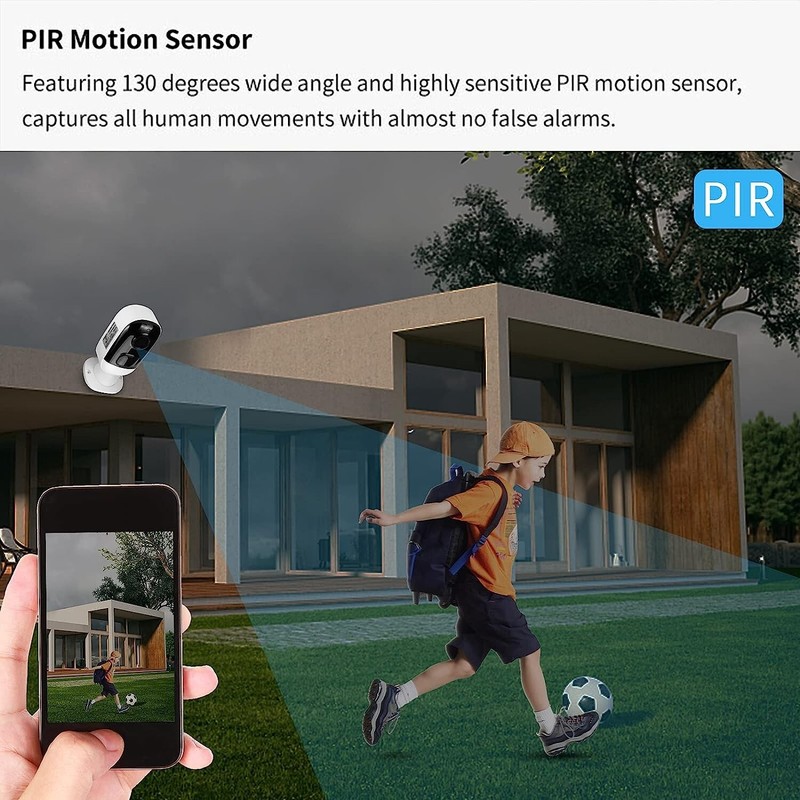 Outdoor Expandable Wireless Security Camera System 2PCS 3MP Wire Free - NEW gallery