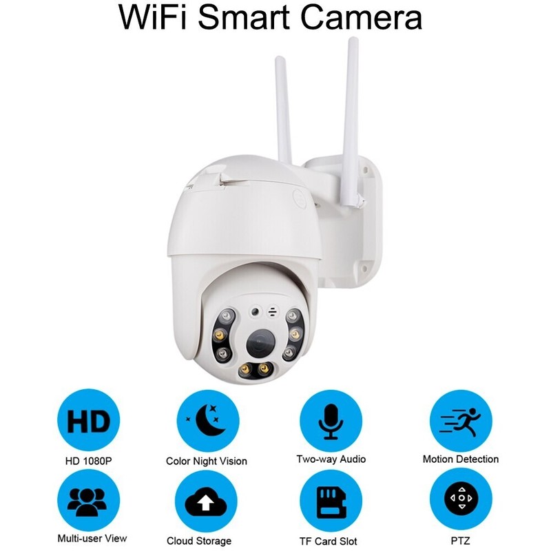 🔥🔥1080P Wireless Outdoor Dome Wifi Camera Water Resistant Waterproof Audio🔥🔥