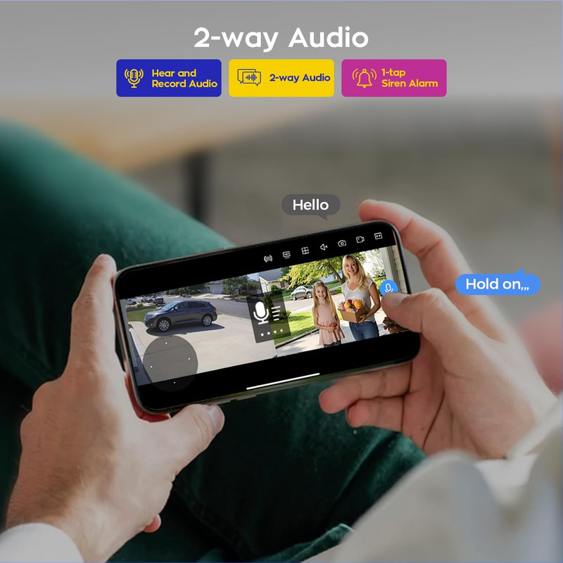 [Dual-Cam 180+° FOV] 6MP 2-In-1 Wifi 6 Home Security Camera with AI Tracking, Pa gallery