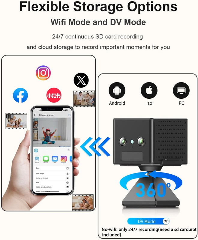 4K Wireless Security Camera, Wifi Indoor Camera, Cameras for Home Security, Baby gallery