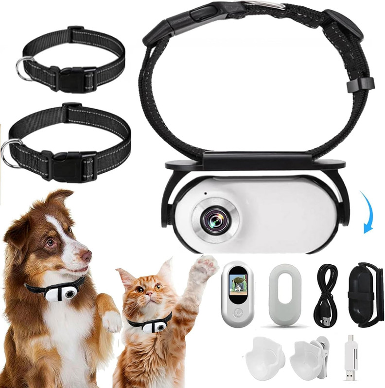 1080P Cat Camera Collar - Wireless Mini Sport Cam with Video Recording, Small Ac gallery