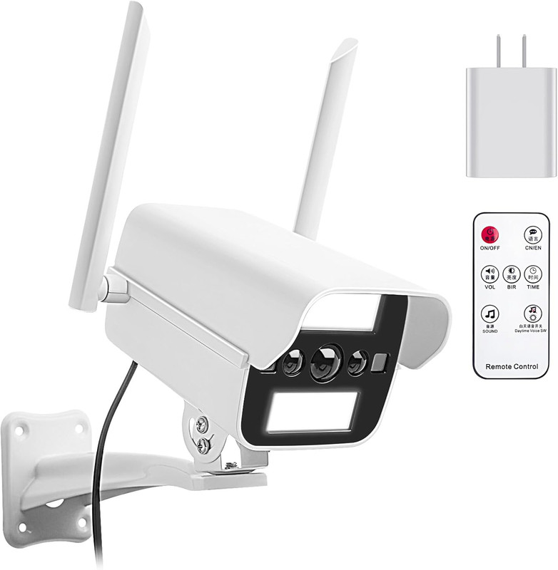 Fake Security Camera with Motion Sensor Light&Audio& Sound&Doorbell for Outdoor, gallery