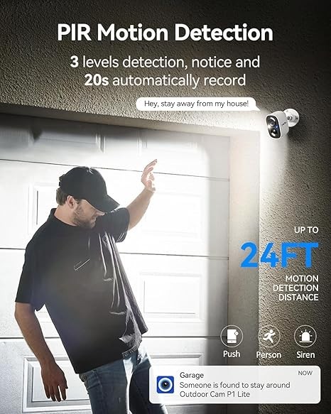Camara De Seguridad Inalambrica Với Bateria Y Vision Nocturna A Color Pro gallery