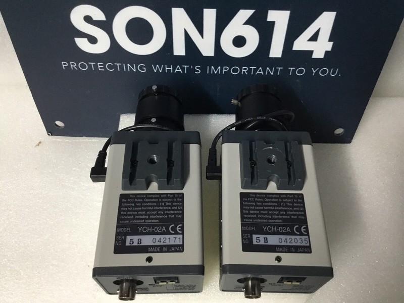 Lot of 2 GANZ YCH-02A Security Color Cameras W/ New 3.5-8mm 24vac/12vdc TESTED! gallery