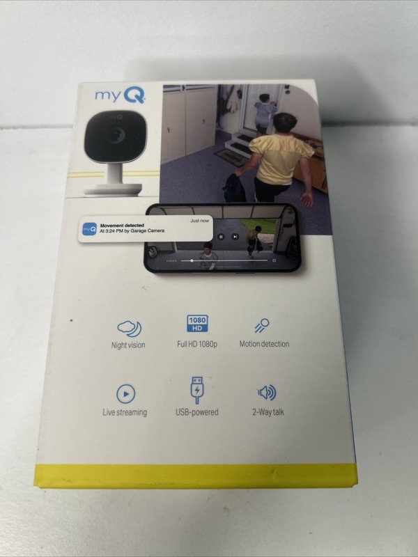 Chamberlain myQ Smart Garage HD 1080p Indoor Wi-Fi Security Camera - White gallery