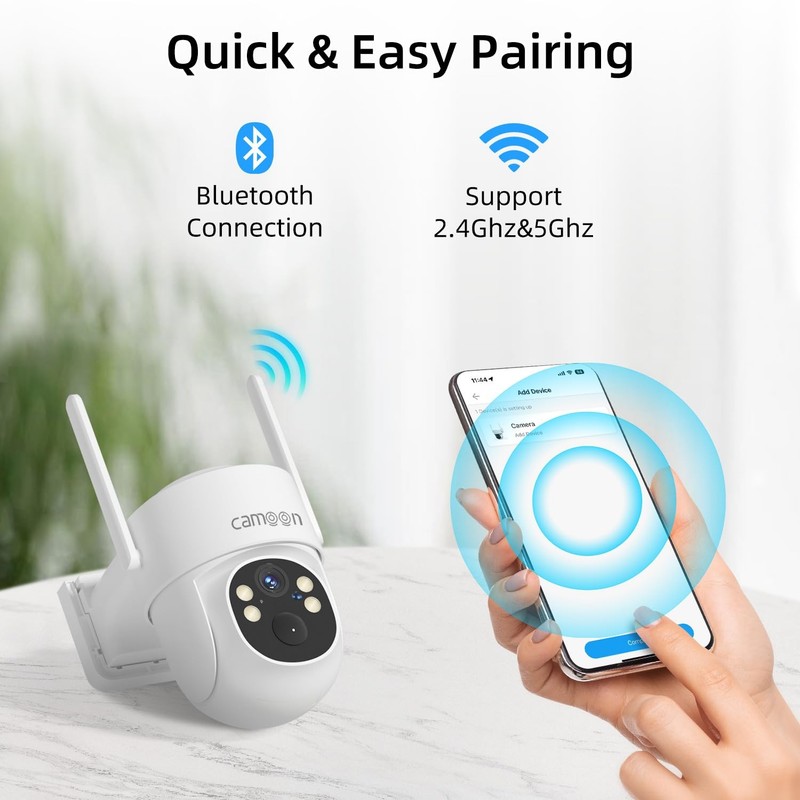 2K Solar Security Cameras Wireless Outdoor, 5/2.4Ghz WiFi Cameras for Home Se... gallery