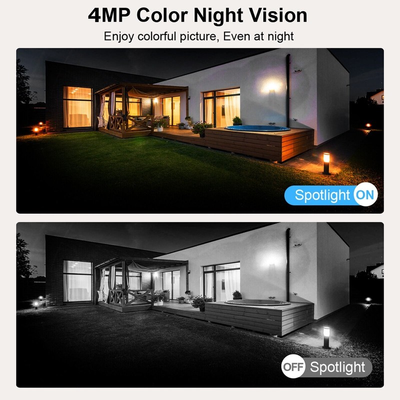 Wireless Solar Security Camera Wifi Home Outdoor 4MP 360PTZ Cam IP66 Waterproof gallery