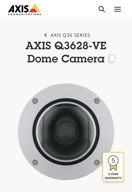 Axis Q3628-VE 8MP Varifocal Lightfinder WDR IP Camera 4k PTRZ Adjustment NEW gallery