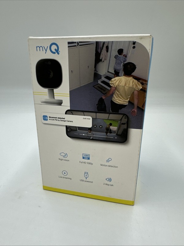 Chamberlain myQ Smart Garage HD 1080p Indoor Wi-Fi Security Camera - White gallery