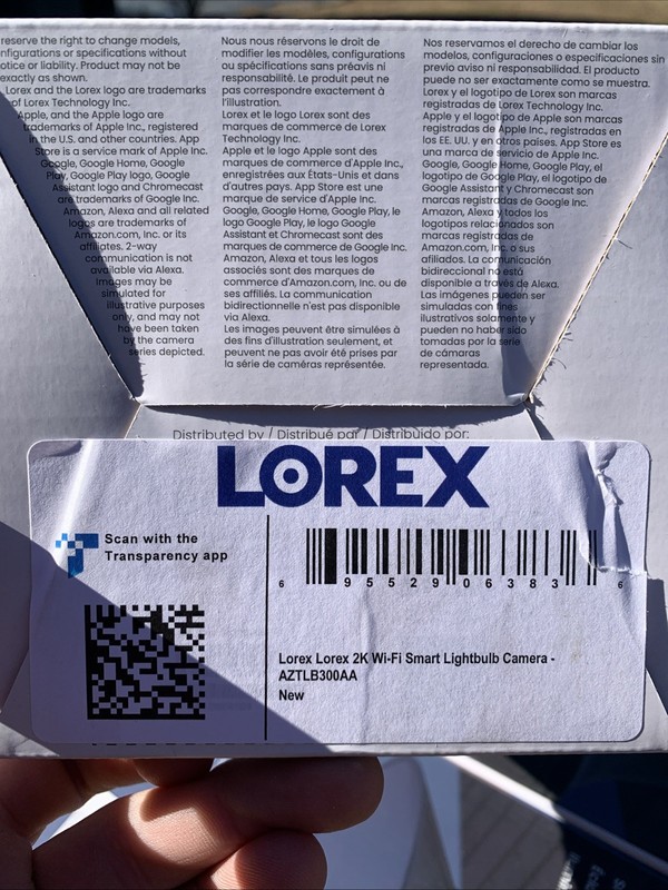 Lorex 2K Wi-Fi Smart LED Lightbulb Camera with Night Vision New In Sealed Box gallery