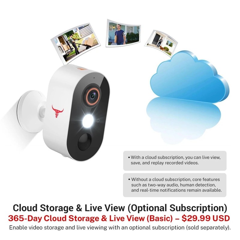2 Pack Wireless Security Camera System Smart Night Vision Outdoor WiFi Cameras gallery