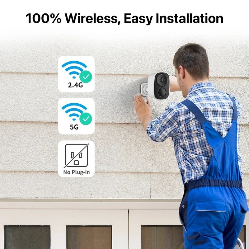 VStarcam 2K Solar Security Camera Wireless Outdoor Battery PIR Motion Alarm gallery
