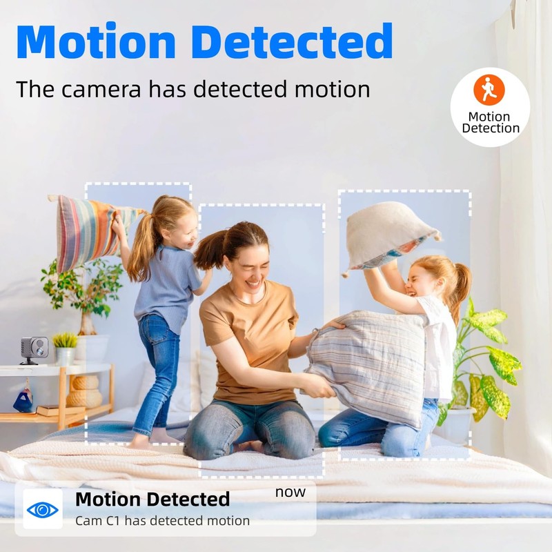 Upgraded Mini 30-Day Battery Life, Wireless 1080P HD with AI Motion Detection... gallery