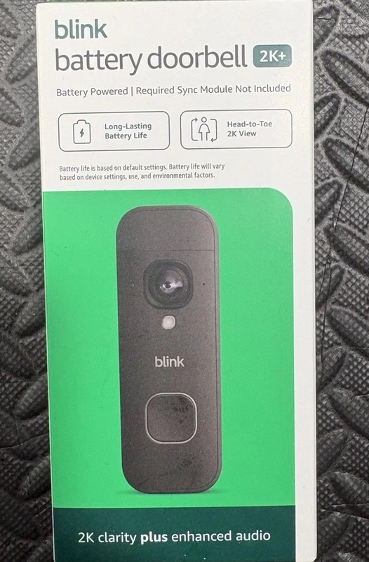 Blink Wireless Video Doorbell 2K Camera NEW in Box FREESHIP (no Sync Module)