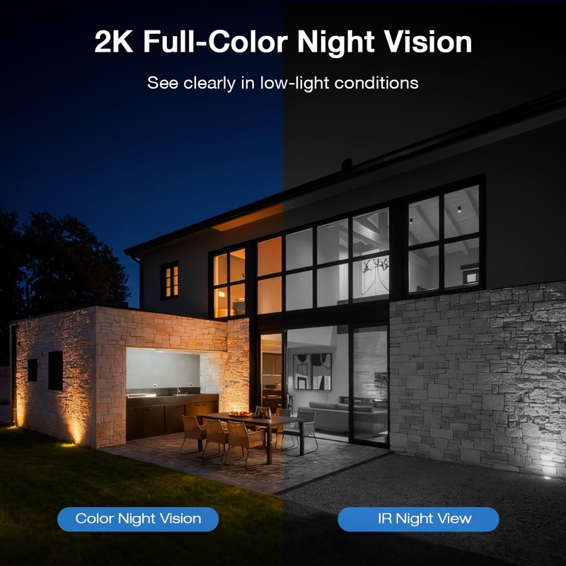 TKENPRO Solar Security Cameras Wireless Outdoor, 2.4GHz Wi-Fi, 24/7 Continuou... gallery