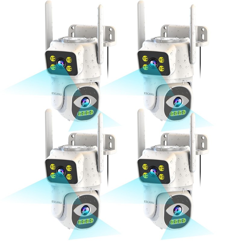 Cameras for Home Security with Dual Lens, 2.4G/5G Outdoor Security Camera, Wi…