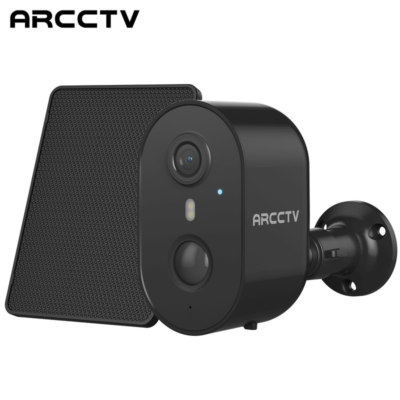 ARCCTV 4MP WiFi Solar Security Camera System Outdoor Wireless,Color Night Vision