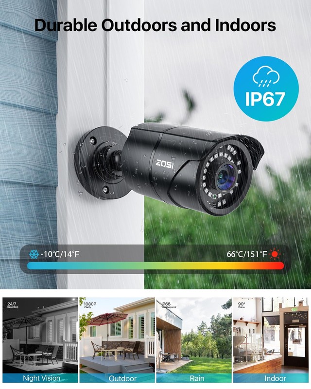 2MP HD 1080p 1920TVL Security Camera Outdoor Indoor (Hybrid 4-in-1 HD-CVI/TVI... gallery