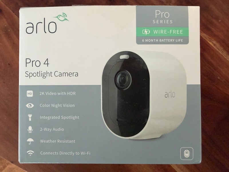 Arlo Pro 4, VMC4050P Outdoor/Indoor Camera (No Mount) And Solar Panel Charger