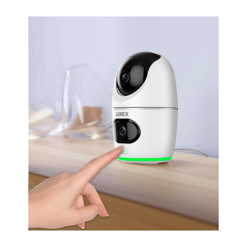 Lorex 2K Dual Lens Indoor Pan-Tilt Wi-Fi Security Camera, W463AQD-E gallery