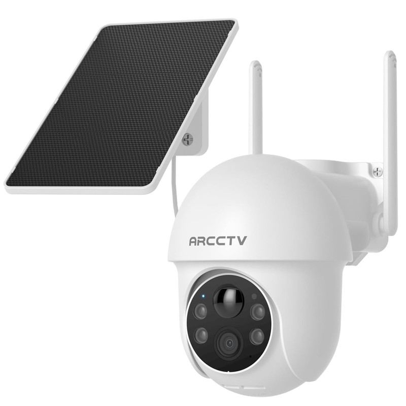 ARCCTV Wireless Security Camera 4MP PTZ Home Outdoor Solar Battery 2 Way Audio