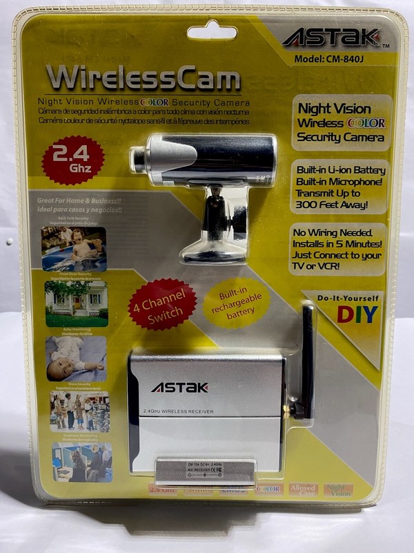 Astak CM-840J Wireless Night Vision Surveillance Camera NEW & FACTORY SEALED