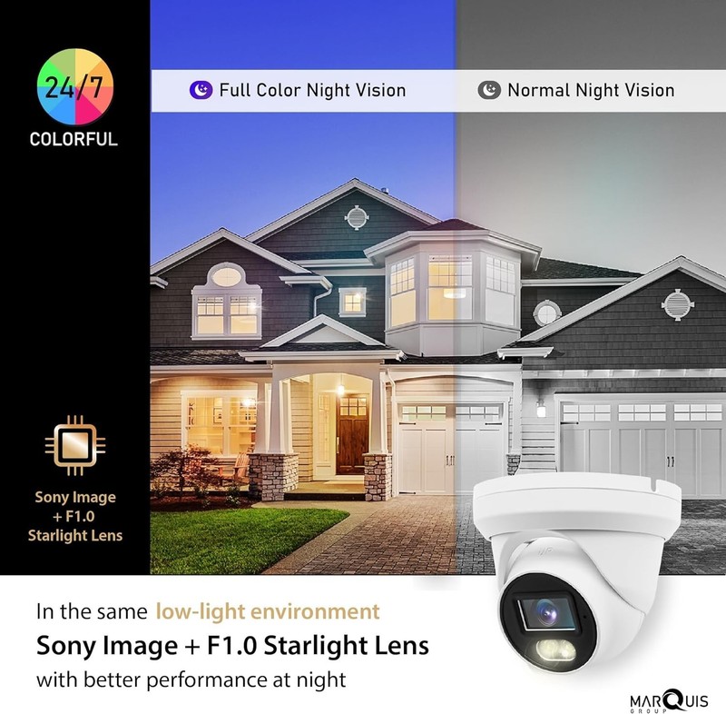 5MP Analog TVI CVI AHD Dome Security CCTV Turret Camera Colorvu 2.8mm gallery