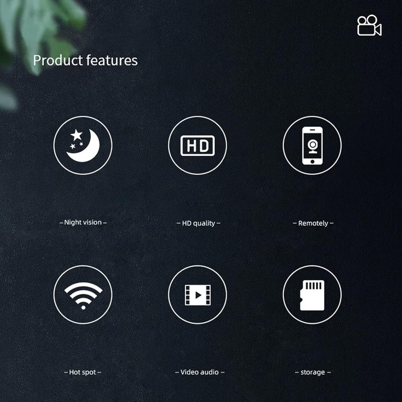 Mini WiFi Camera, HD 1080P Magnetic Mount for Home Office APP Control gallery