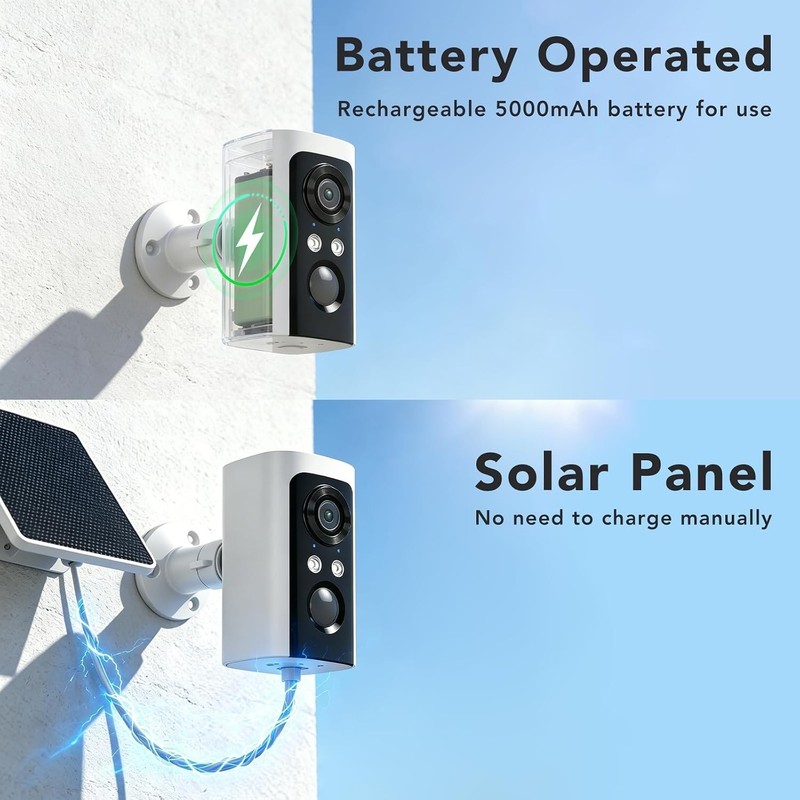 Wireless Outdoor Security Camera System with AI Detection and Color Night Vision gallery