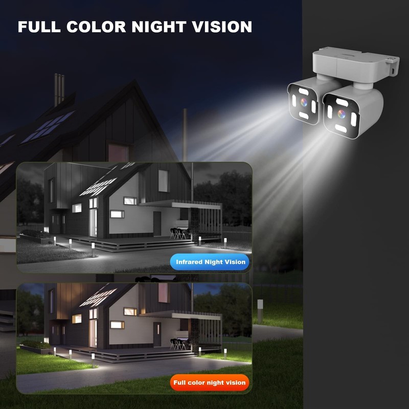 2.5K Dual Lens Outdoor Security Camera | Wired WiFi, Audio/Video, PTZ, Night Vis gallery