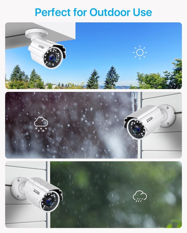 1080P HD 1920TVL Hybrid 4-in-1 TVI CVI AHD 960H CVBS CCTV Security Camera,80f... gallery