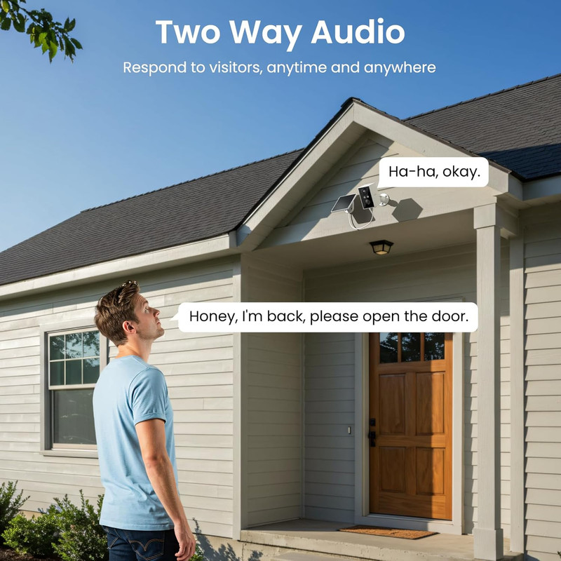Security Cameras Wireless Outdoor-2K Wifi 6 Solar Camera Outdoor Wireless for Ho gallery