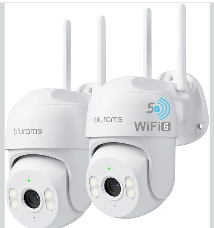 blurams 2Pack Security Cameras Outdoor Wired, 2K 360° PTZ Outdoor Security Ca…