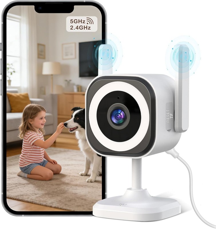 Dual-Antenna Stable 5G WiFi Cameras for Home Security,2K Outdoor/Indoor Ca….
