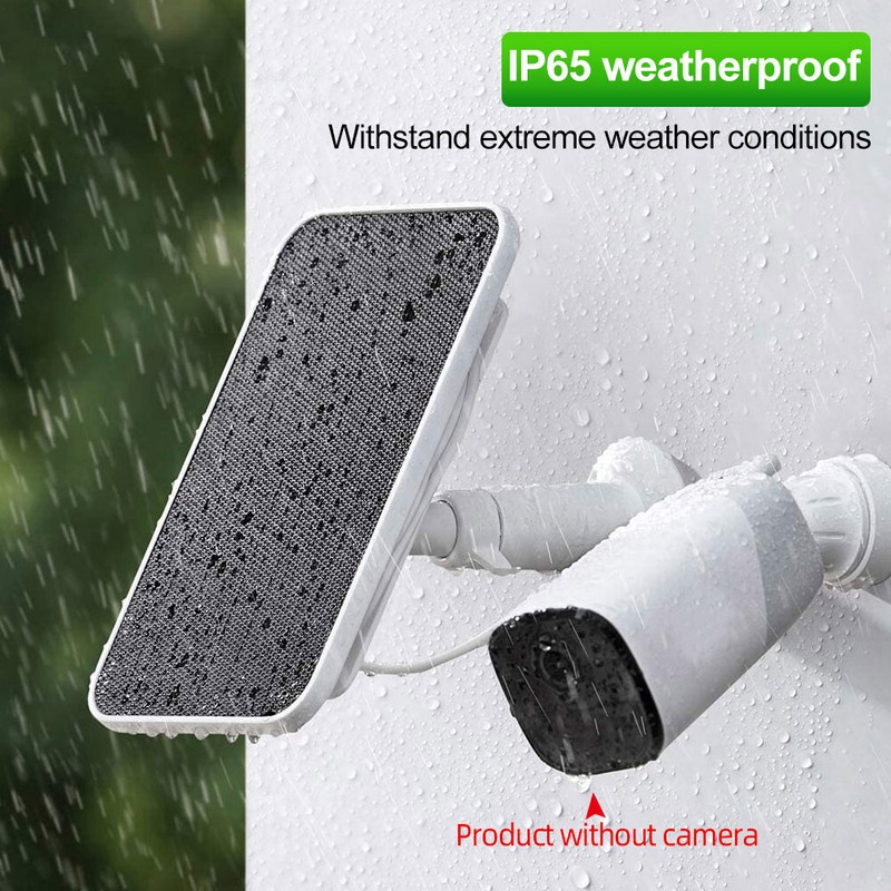 4W Solar Panel for Eufy Eufycam Cam E/2C/E/2 Pro Wall Mount W/ 9.8ft Power Cable gallery