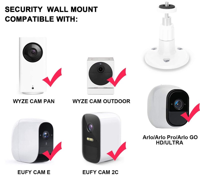 3Pack Ring Camera Wall Mount Compatible with Ring Stick Up Cam Battery/Plug- gallery