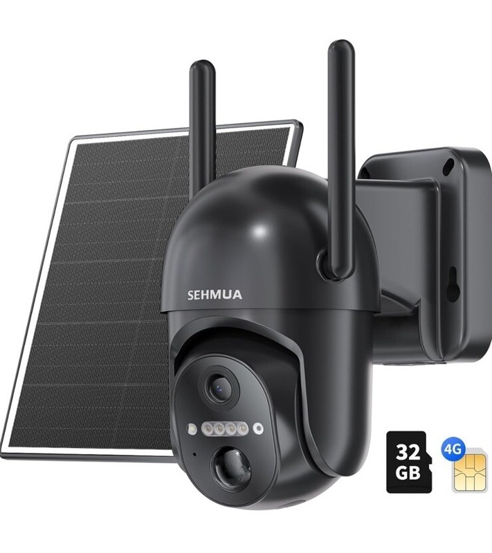SEHMUA Wireless Solar Security Camera Cellular Outdoor 4G No WiFi 2K MSRP$129