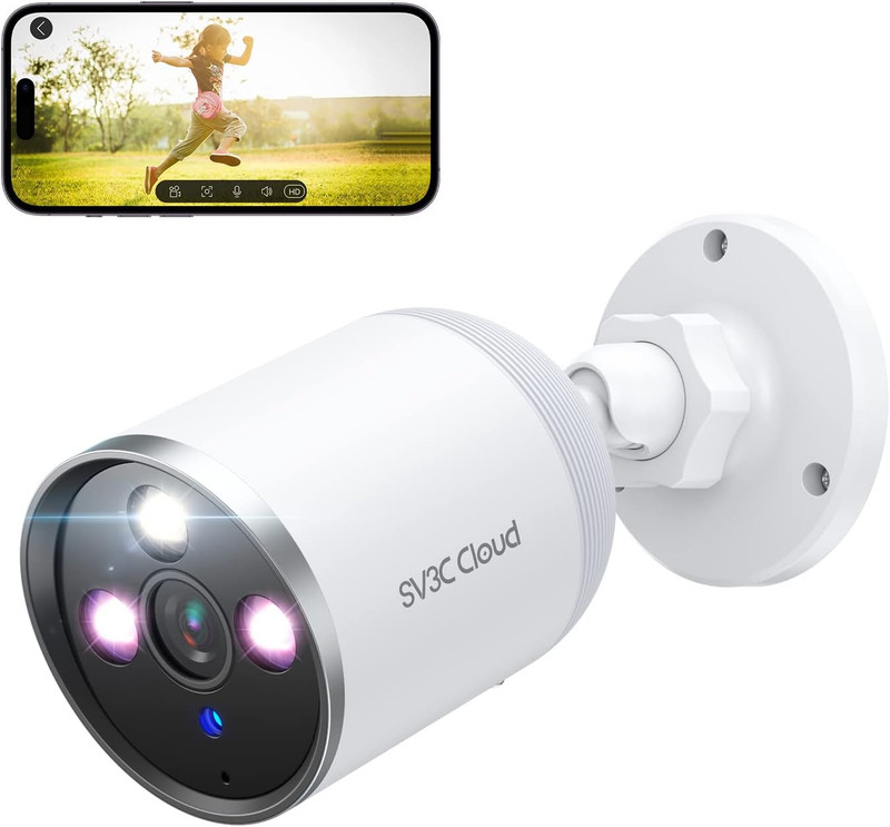 Security Camera Outdoor With Alexa Wifi 2K FHD Motion Alert & Floodlight IP Cam