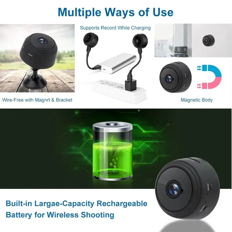 Mini WiFi Wireless IP Camera HD 1080P Night Vision Home Security DVR USB Cam gallery